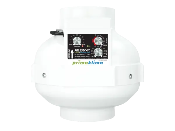 Prima Klima PK125EC-TC 680m³/h, Ø125mm mit integrierter Temperatur- und Drehzahlsteuerung