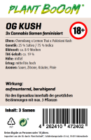 Dichte Plant BoOoM OG Kush-Buds mit frostigen Trichomen