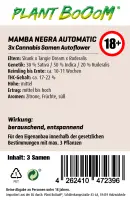 Dichte Plant BoOoM Mamba Negra Auto-Buds mit frostigen Trichomen