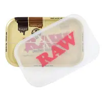 RAW® Dab Rolling Tray small mit Silikonschutz