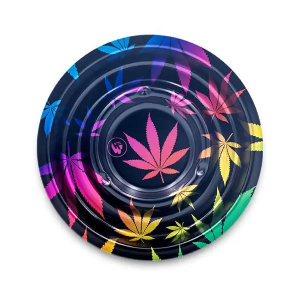 FIRE-FLOW - Metal Coffeeshop Ashtray | ⌀136 mm Leaves Gradient
