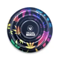 FIRE-FLOW - Metal Coffeeshop Ashtray | ⌀136 mm Leaves Gradient