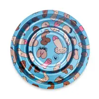 FIRE-FLOW - Metal Coffeeshop Ashtray | ⌀160 mm Dick Pattern