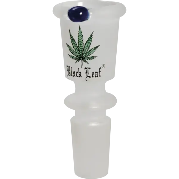 Black Leaf Glaskopf zylindrisch sandgestrahlt mit Rollstop - NS19
