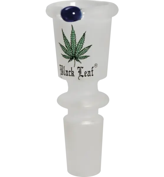Black Leaf Glaskopf zylindrisch sandgestrahlt mit Rollstop - NS14