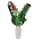 Glaskopf Krokodil grün - Bongkopf NS 19