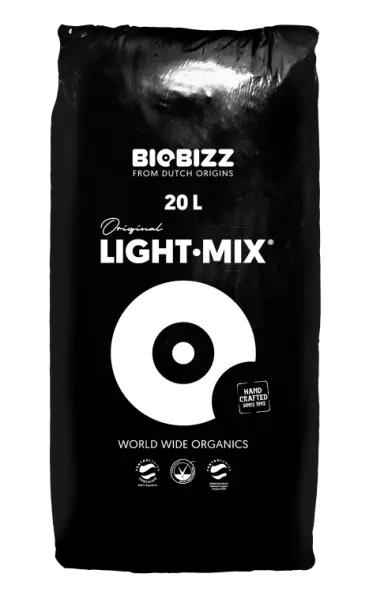 BioBizz Light-Mix mit Perlite 20 L – leicht vorgedüngte Bio-Erde