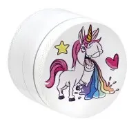 Alu Grinder - Unicorn Puking weiß | ø 50mm,...