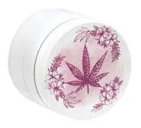 Alu Grinder - Floral Hemp Pink weiß | ø...