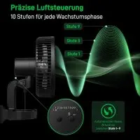 LumiFlora Clip-Ventilator EC-Motor - 15cm - 9W |...