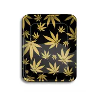 FIRE-FLOW™ Metal Rolling Tray Big - Leaves Gold -...