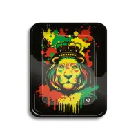 FIRE-FLOW™ Metal Rolling Tray Big - Rasta Lion -...