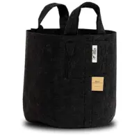 Stofftopf RootPouch Schwarz - 22L - mit Griff