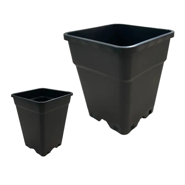 Pflanzentopf Vierkanttopf schwarz – 0,5L bis 30L